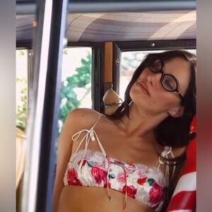 NWT For Love & Lemons Carol Bralette Royal Rose Print Size Smalll